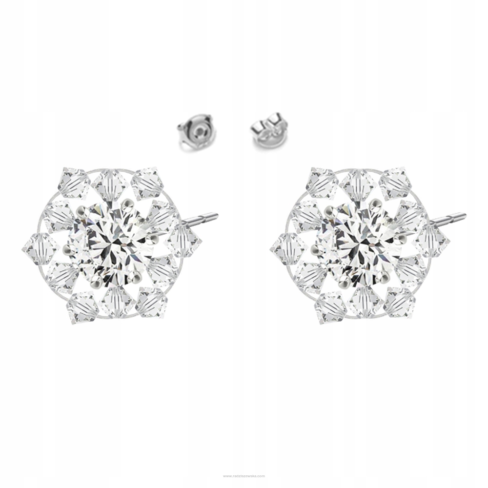 Náušnice s kryštálmi SWAROVSKI a kubickým zirkónom