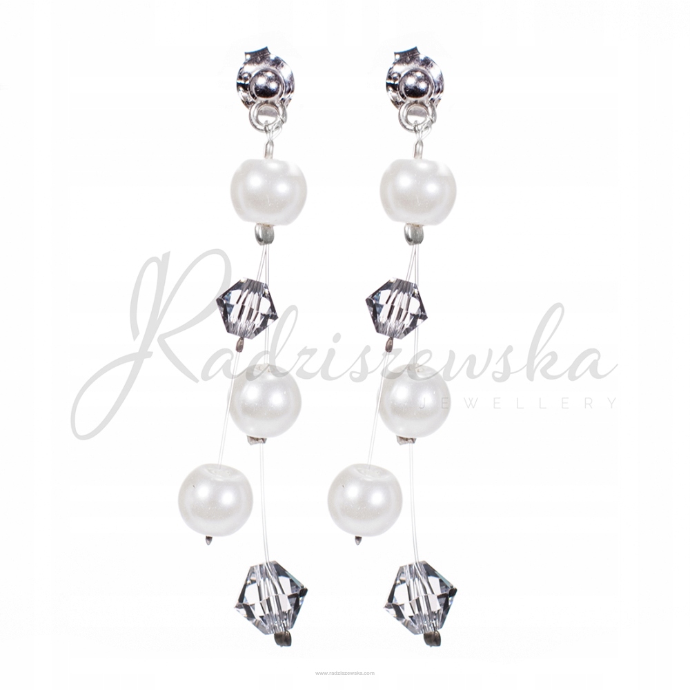 Náušnice s kryštálmi a perlami SWAROVSKI