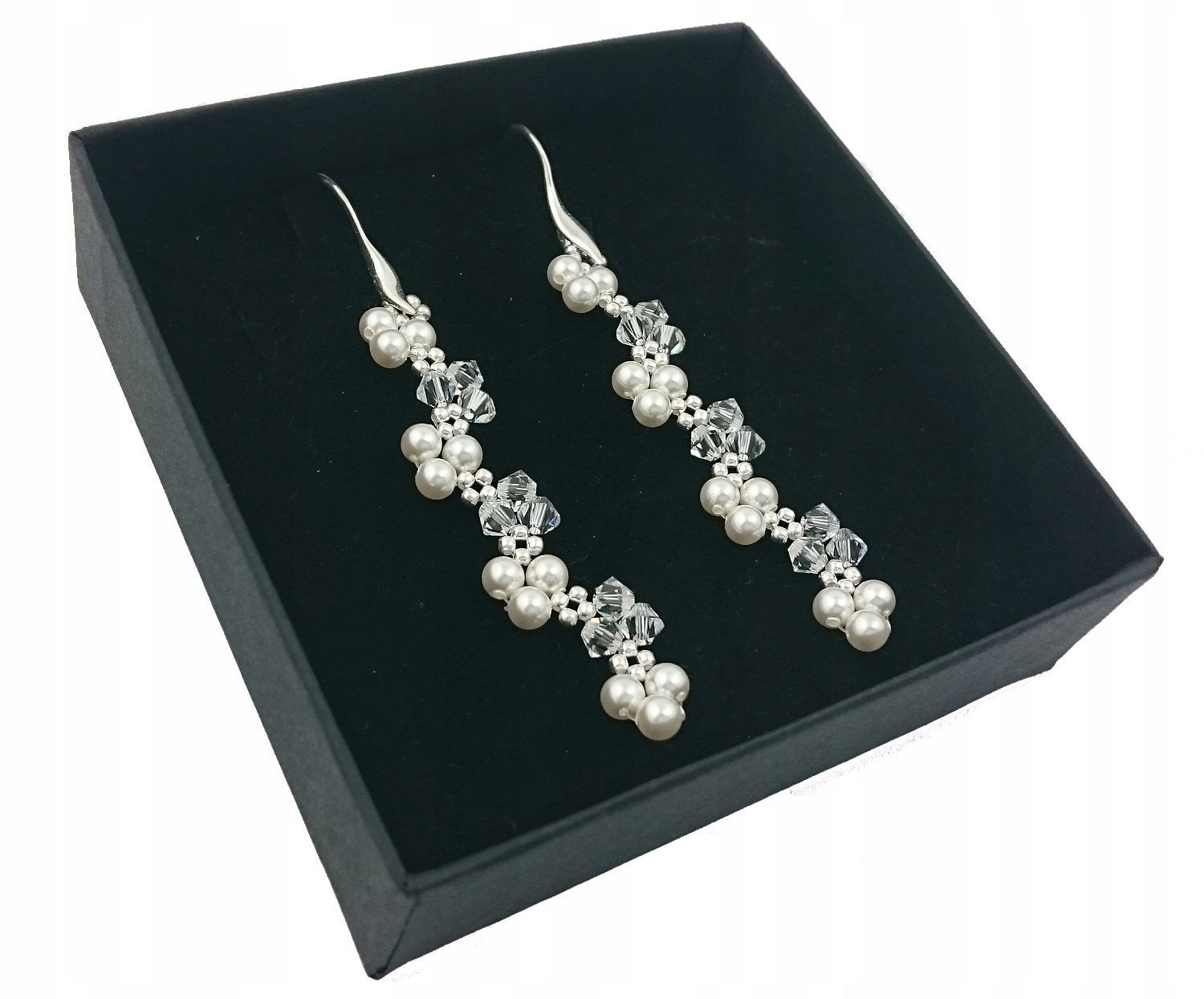 Svadobné perlové náušnice SWAROVSKI 801