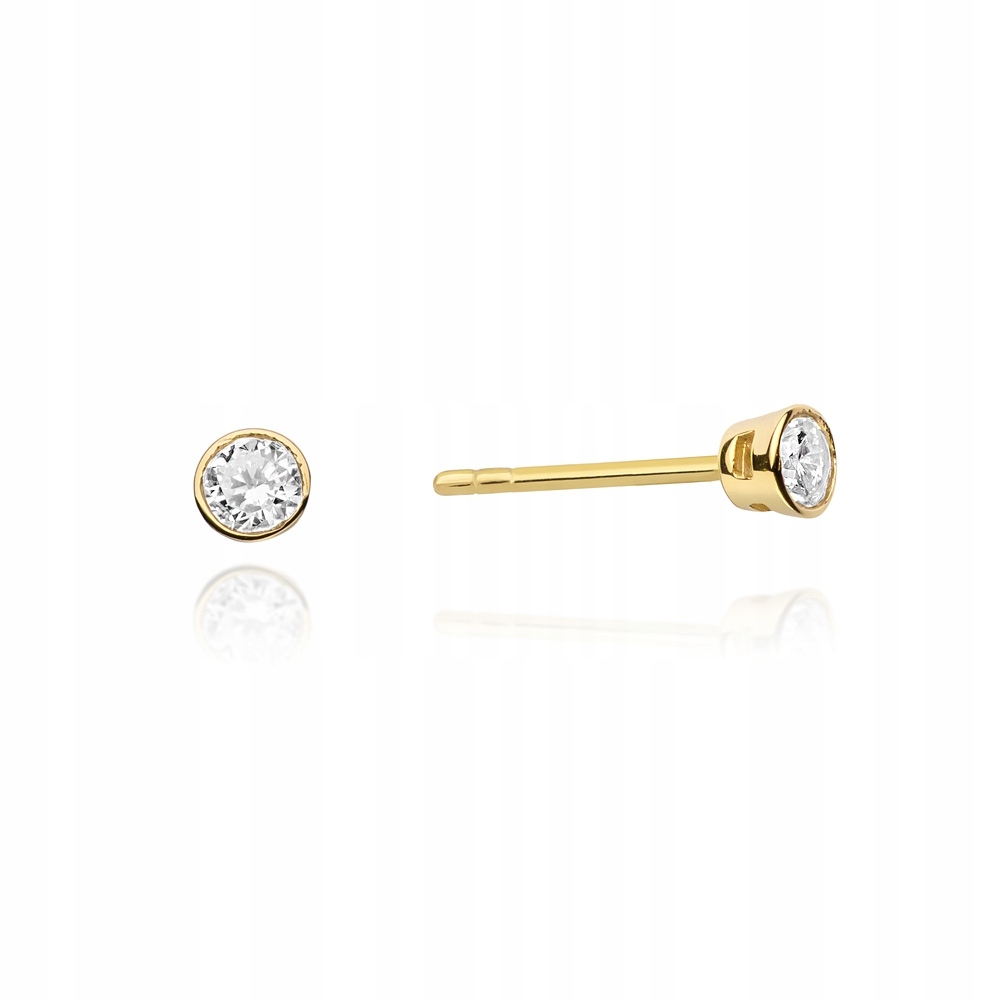 Zlaté náušnice 585 s diamantmi 0,20ct KO-67