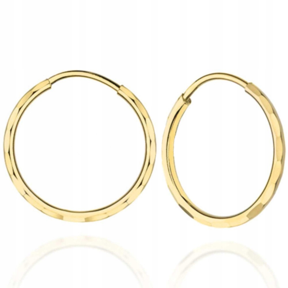Zlaté náušnice CIRCLES, priemer 5 cm