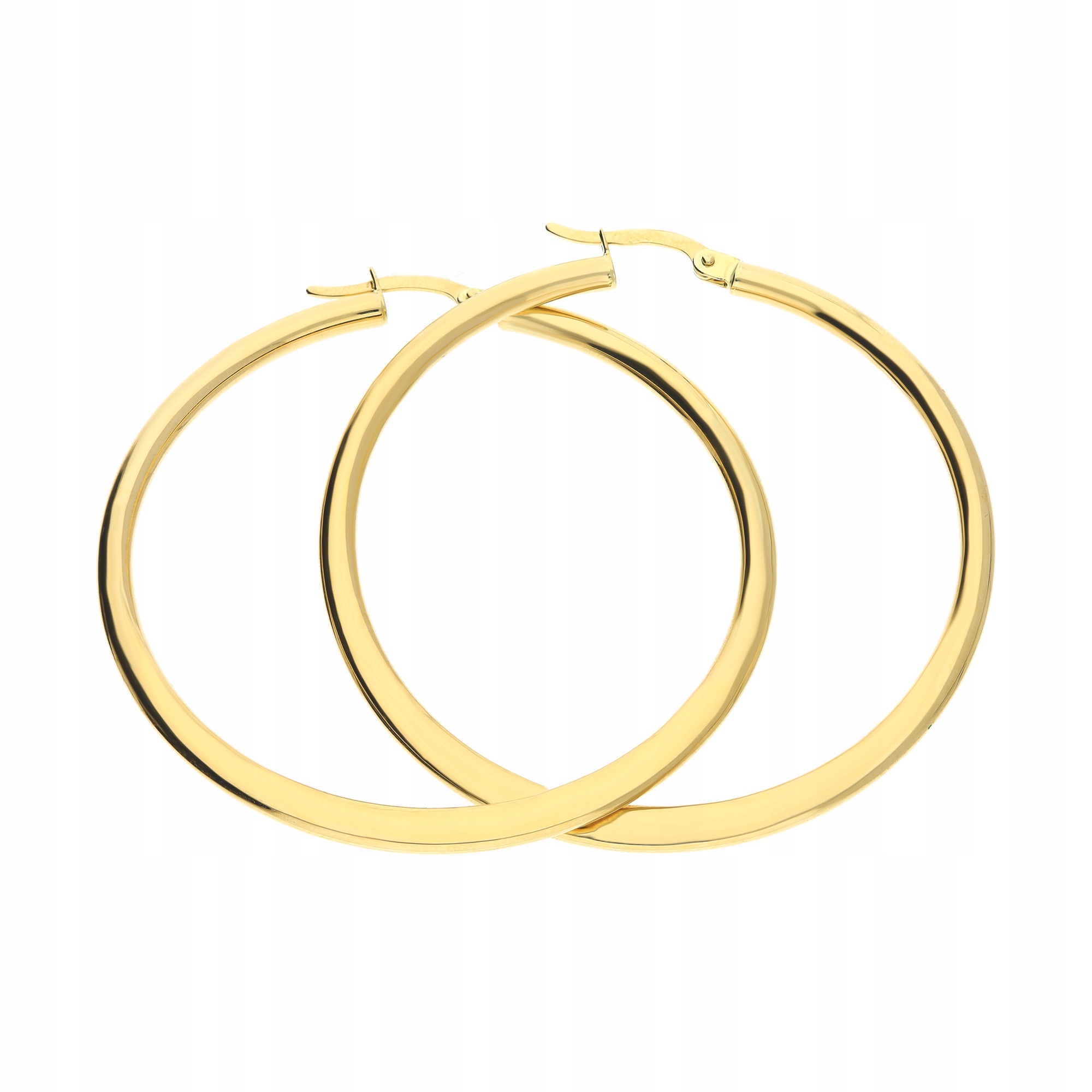 Náušnice Zlaté kolesá trubica 45 mm test 585 14k
