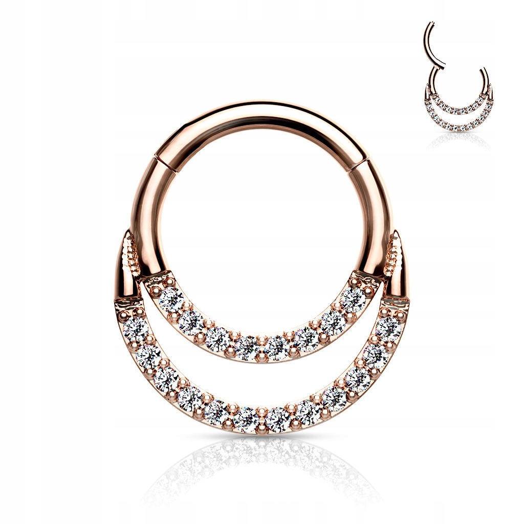 Hoop wheel Segment Clicker nose ear helix tragus