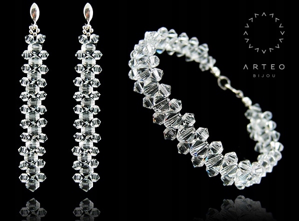 SVADOBNÁ súprava vyrobená z kryštálov SWAROVSKI 1697