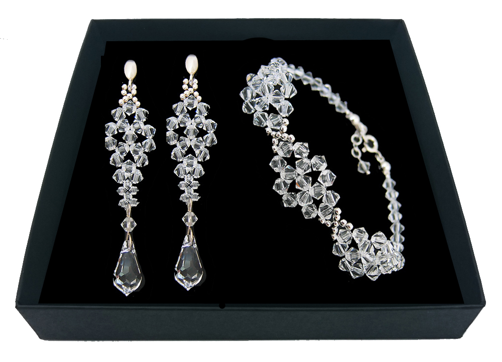 SVADOBNÁ SADA s kryštálmi SWAROVSKI 1844