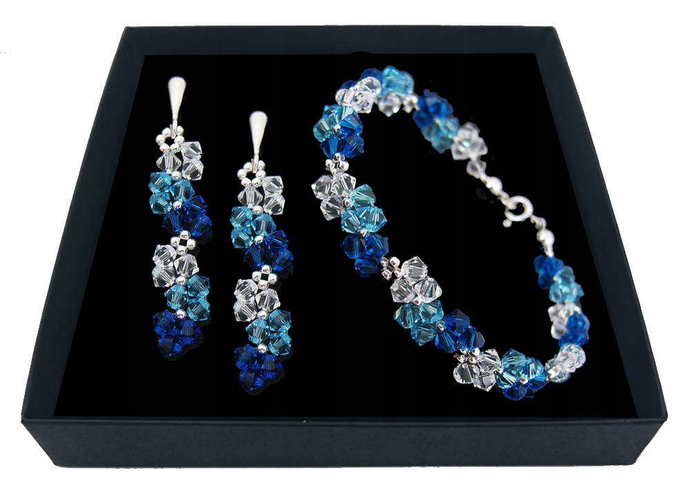 SVADOBNÁ súprava s kryštálmi SWAROVSKI 1850 capri