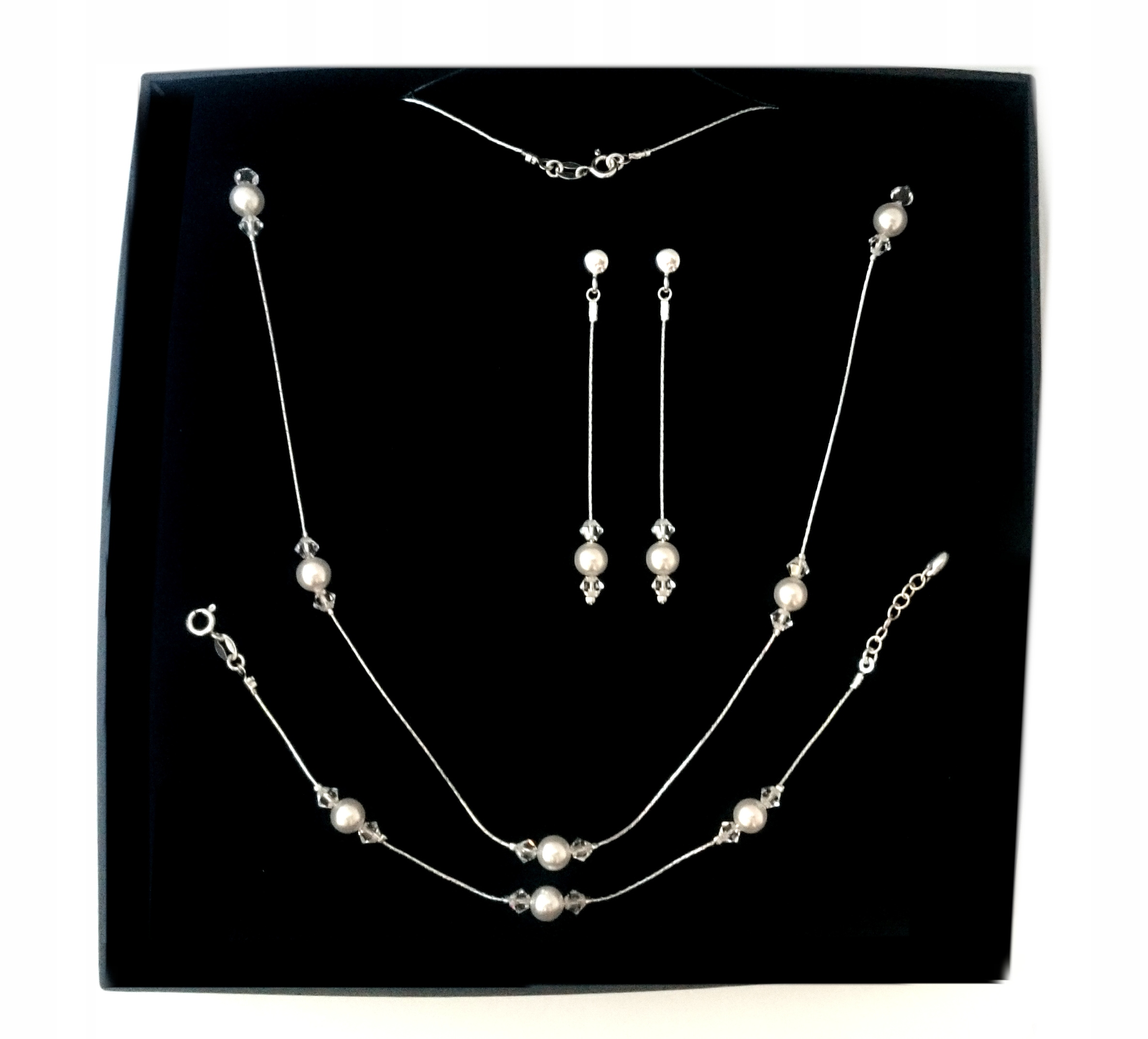 SVADOBNÁ súprava s kryštálmi, perlami, perlami SWAROVSKI