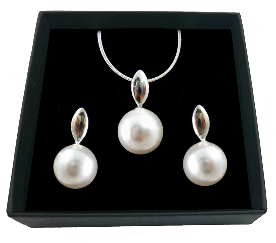 SVADOBNÁ SADA s perlami SWAROVSKI + REŤAZ 1756
