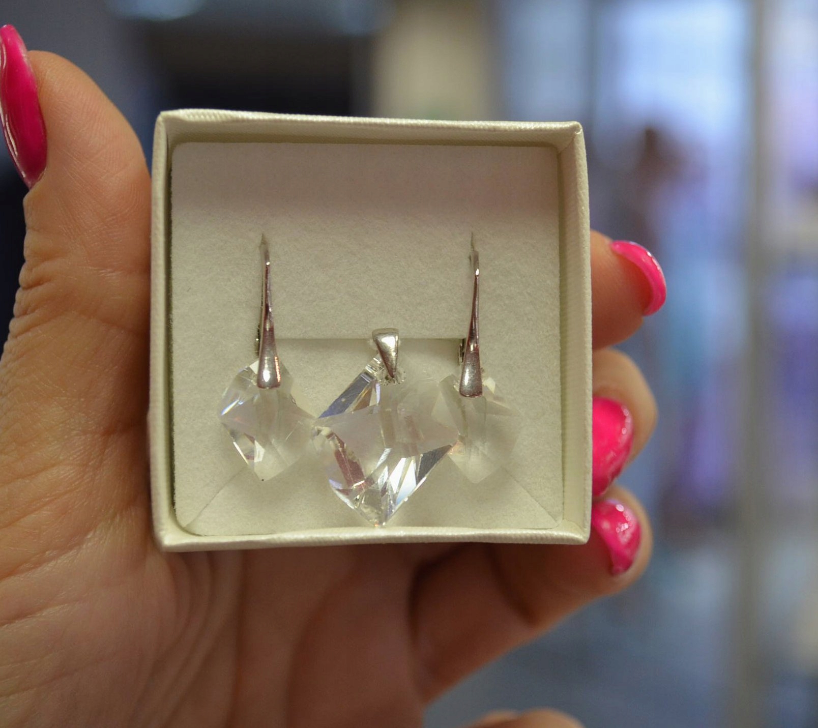 Sada Swarovski z 925 postriebreného krištáľu