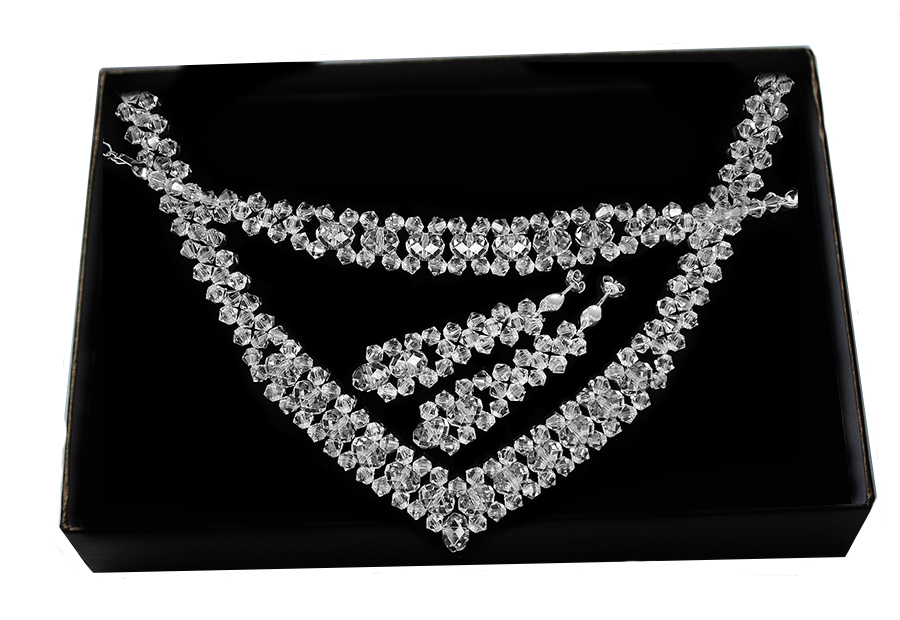Sada svadobného náhrdelníka SWAROVSKI strieborná svadba HIT HIT