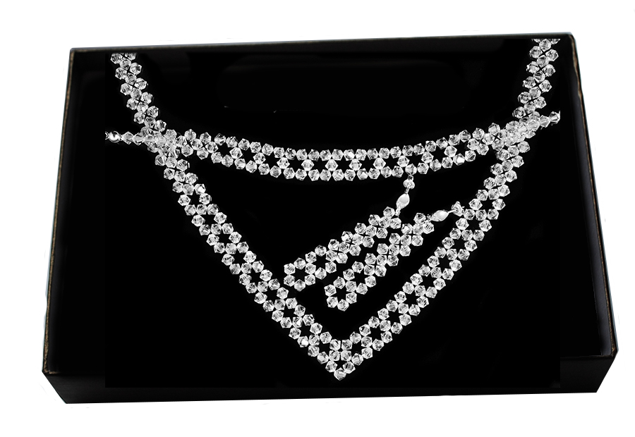 Sada svadobného náhrdelníka SWAROVSKI strieborný KP4 svadba HIT
