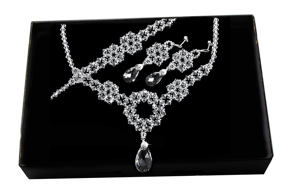 Sada svadobného večerného náhrdelníka SWAROVSKI svadba KP3