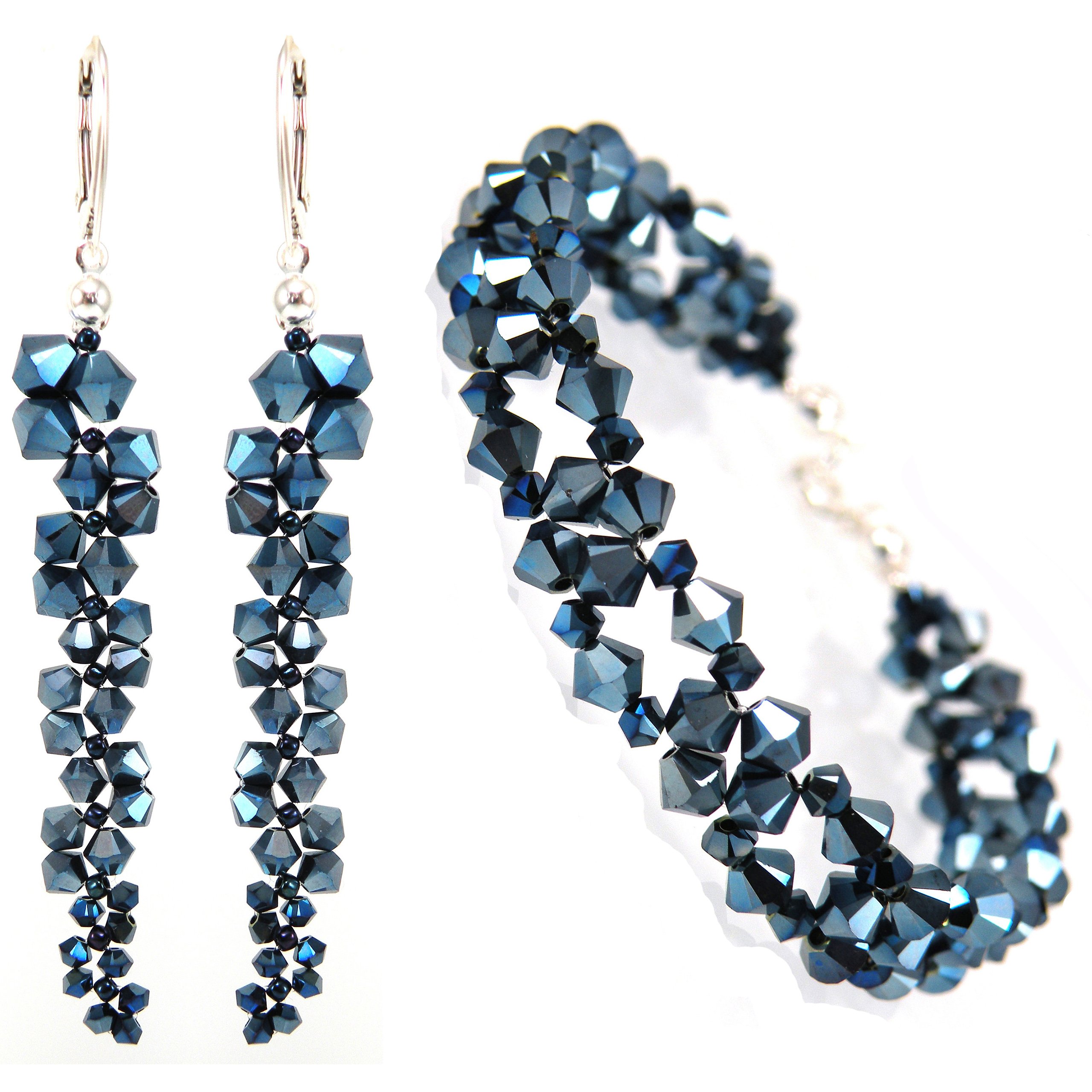 Sada večerných kryštálov Navy Swarovski