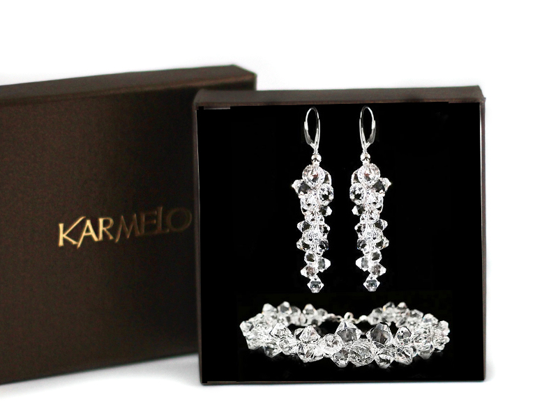 Svadobná sada s kryštálmi Swarovski KP131