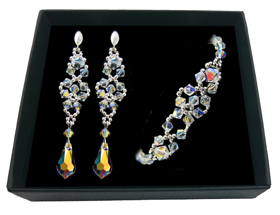 Svadobná sada vyrobená z kryštálov SWAROVSKI 1806