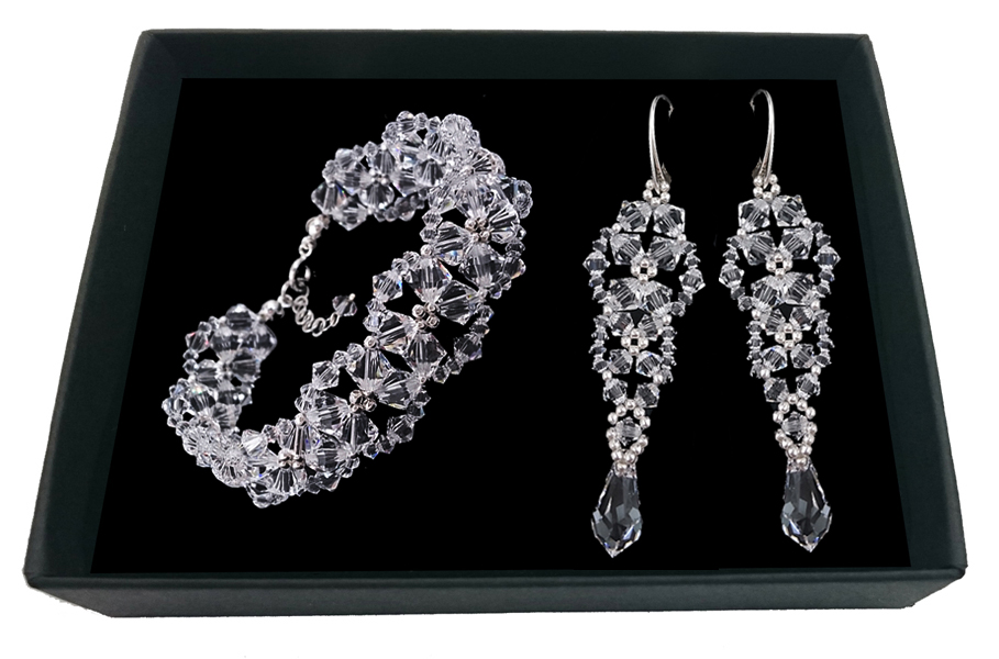 Svadobná súprava vyrobená z krištáľov SWAROVSKI 1953 ARTEO