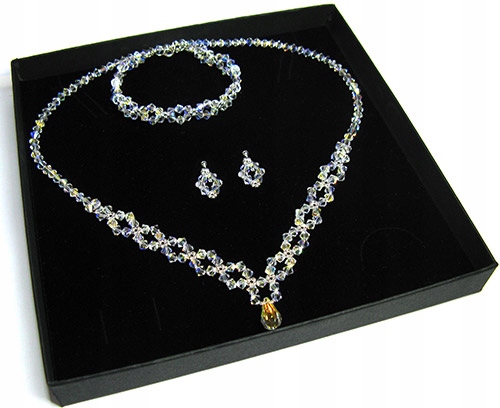 Svadobná súprava vyrobená z krištáľov Swarovski CRYSTAL AB