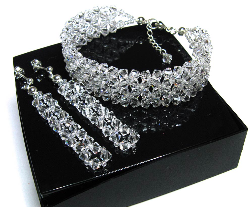 Svadobná sada so Swarovski Crystal 412