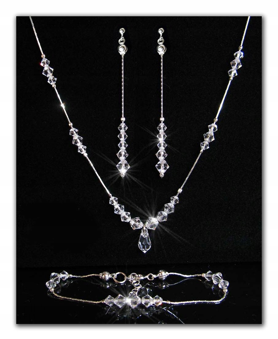 Svadobná sada vyrobená z kryštálov Swarovski Crystal XL