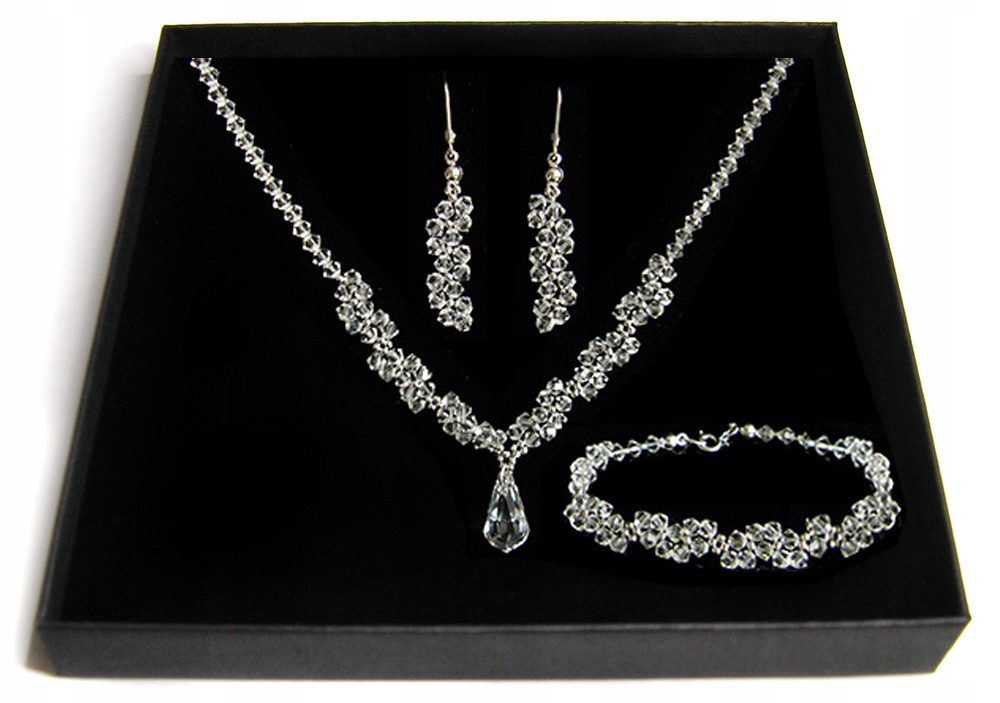 Svadobná sada vyrobená z krištáľu Swarovski Elem