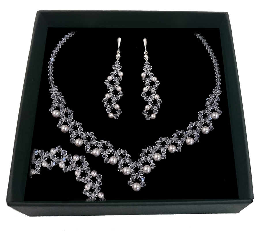 Svadobná sada kryštálov a perál SWAROVSKI 1978