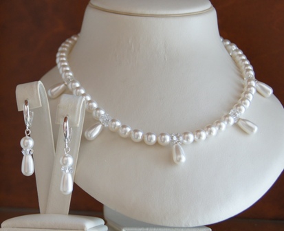 Beauty PearlCrystal 5 SWAROVSKI E strieborná sada