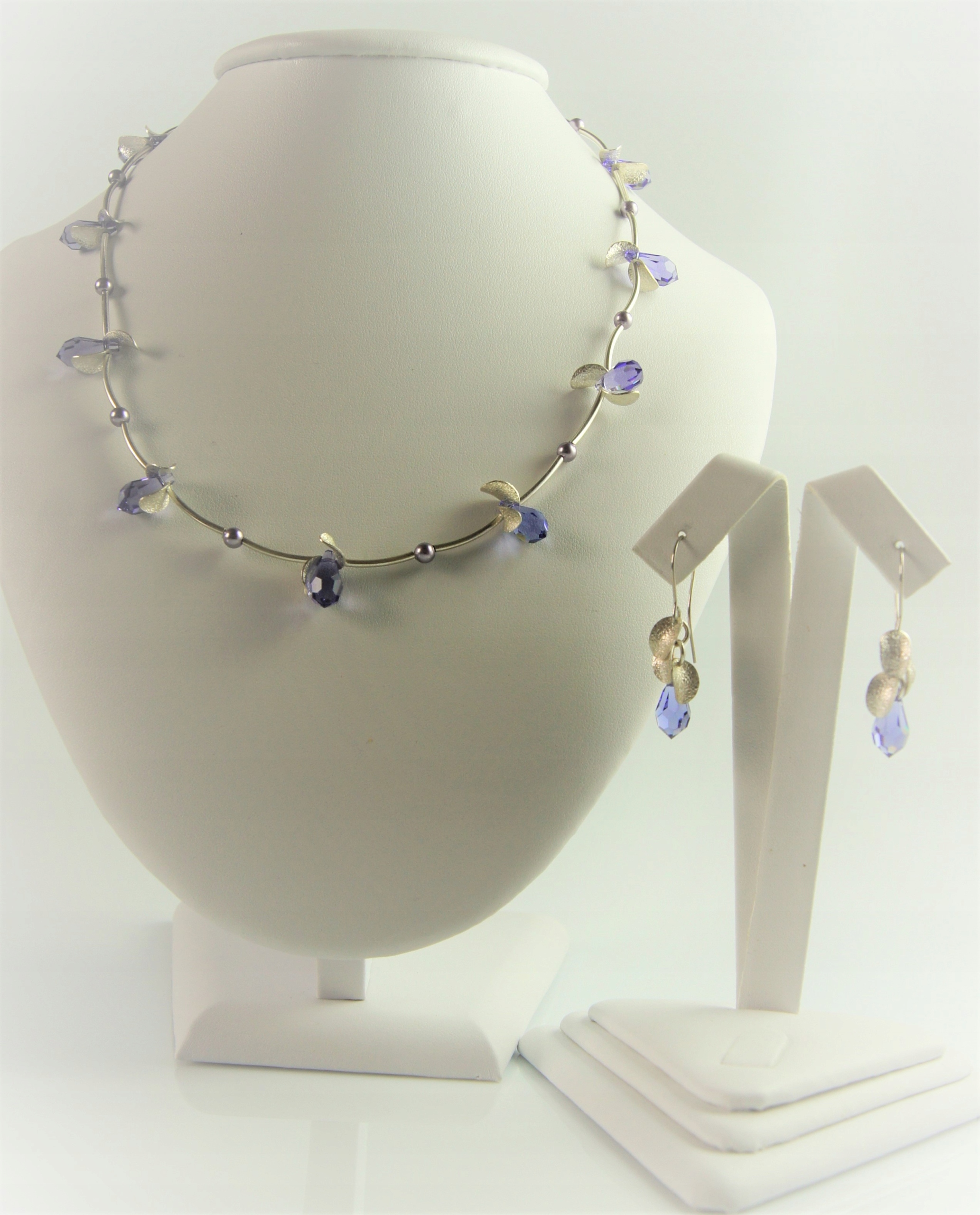Sada strieborná krása Płatek Swarovski Element