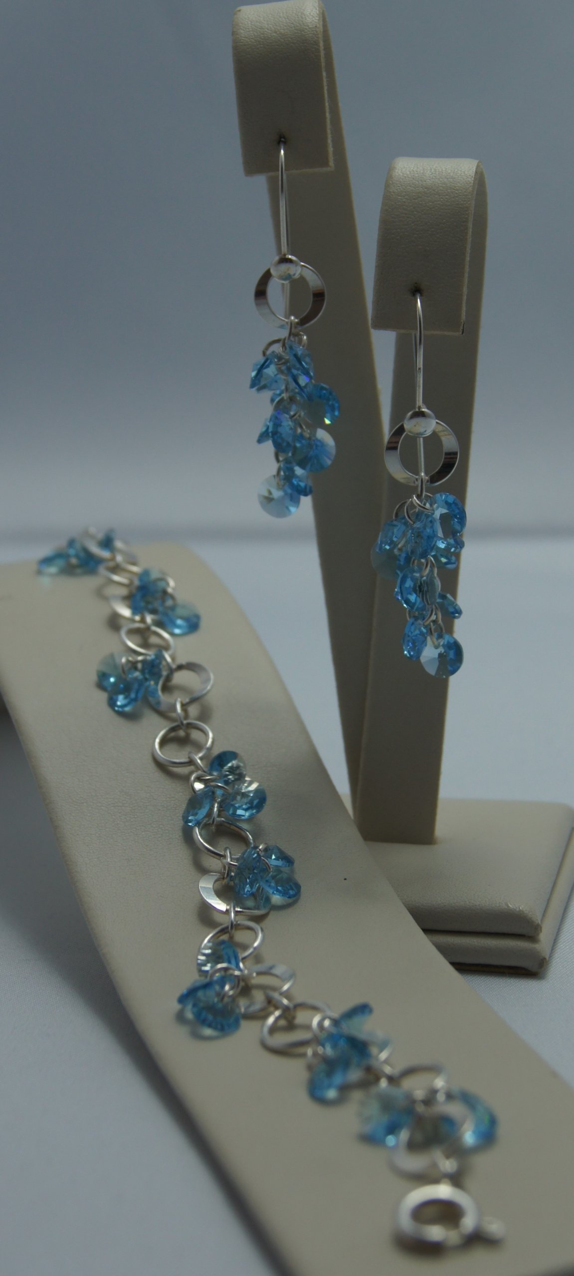 Strieborné strieborné prvky swarovski