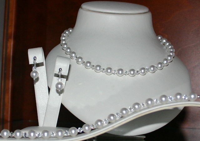 Sada Silver PearlCrystal 2 SWAROVSKI ELEMENTS