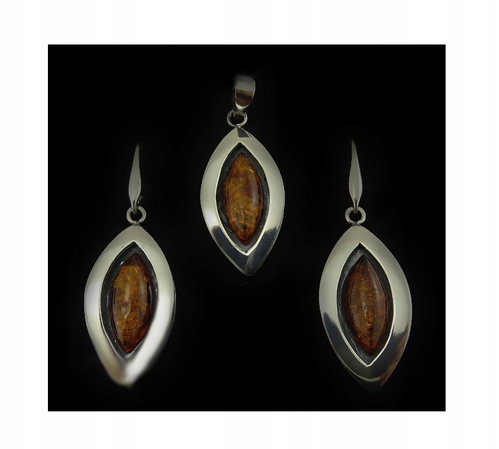 Sada s Amber Beautiful Vianoc Silver 925 B906