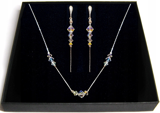 Sada kryštálov Swarovski Crystal AB Opal