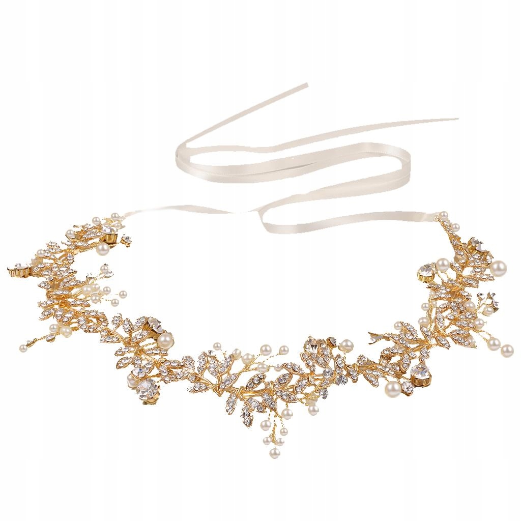 Kryałowe Pearl Vine Headband Tiara Svadobná dievčatko
