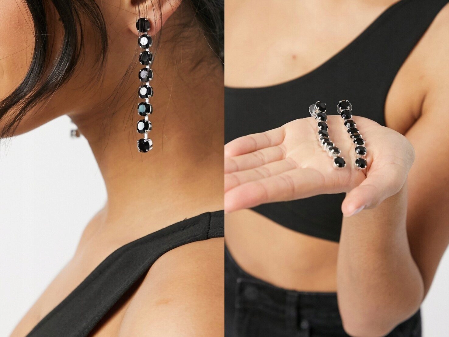 Krystal visiace náušnice 8 kryštálov Swarovski