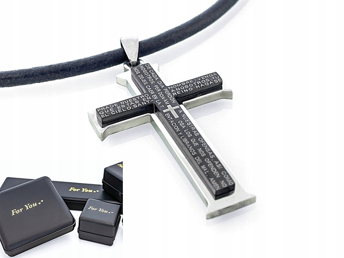 Krzyż 316L + Rzemień * Padre Nuestro / náš otec