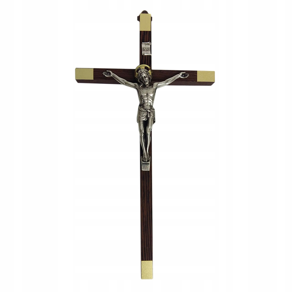 Drevený visiaci kríž 25 cm s montážou - 62519