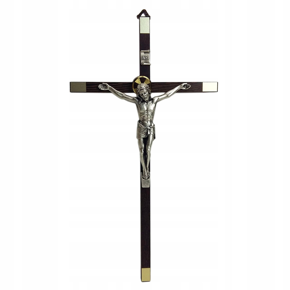 Drevený visiaci kríž 31 cm s montážou - 62520