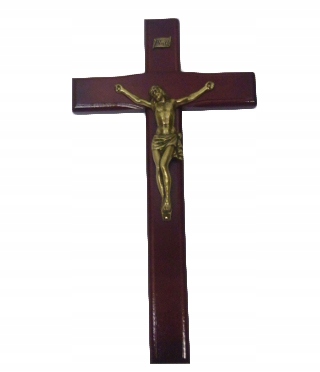 Drevený drevený kríž tmavý H32cm - 42622