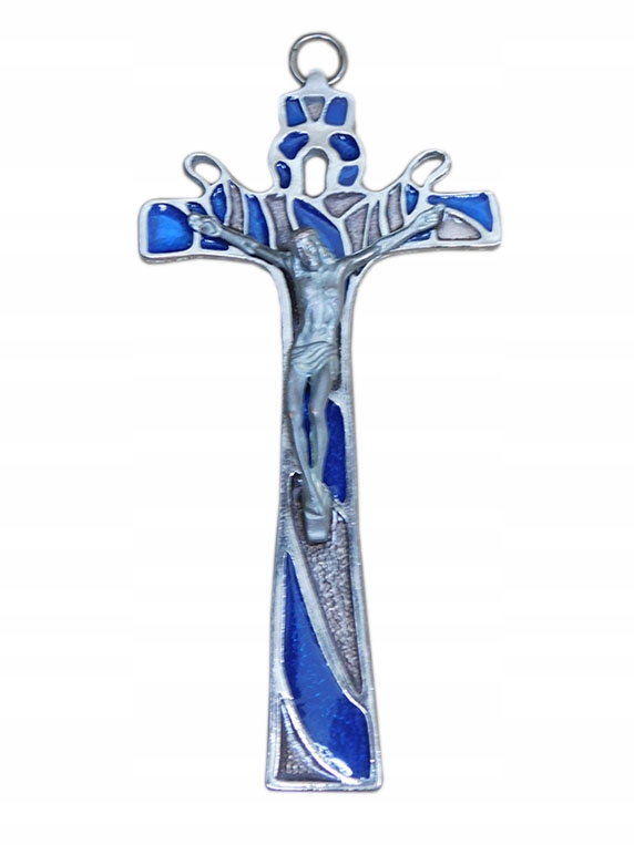 Kovový visiaci kríž 19 cm v ... - 59857