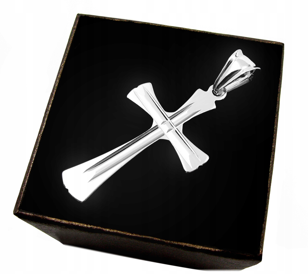 Strieborný krížový diamantový kríž K6 Silver 925