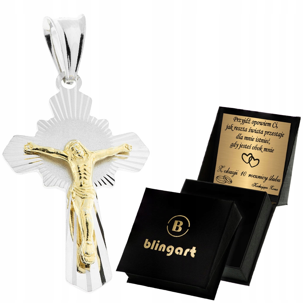 Pánsky strieborný kríž s Ježišom Silver 925