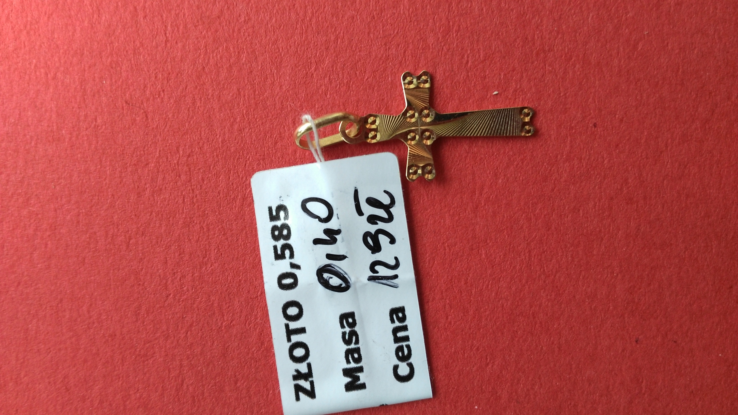 Kríž so zlatom 585 nový