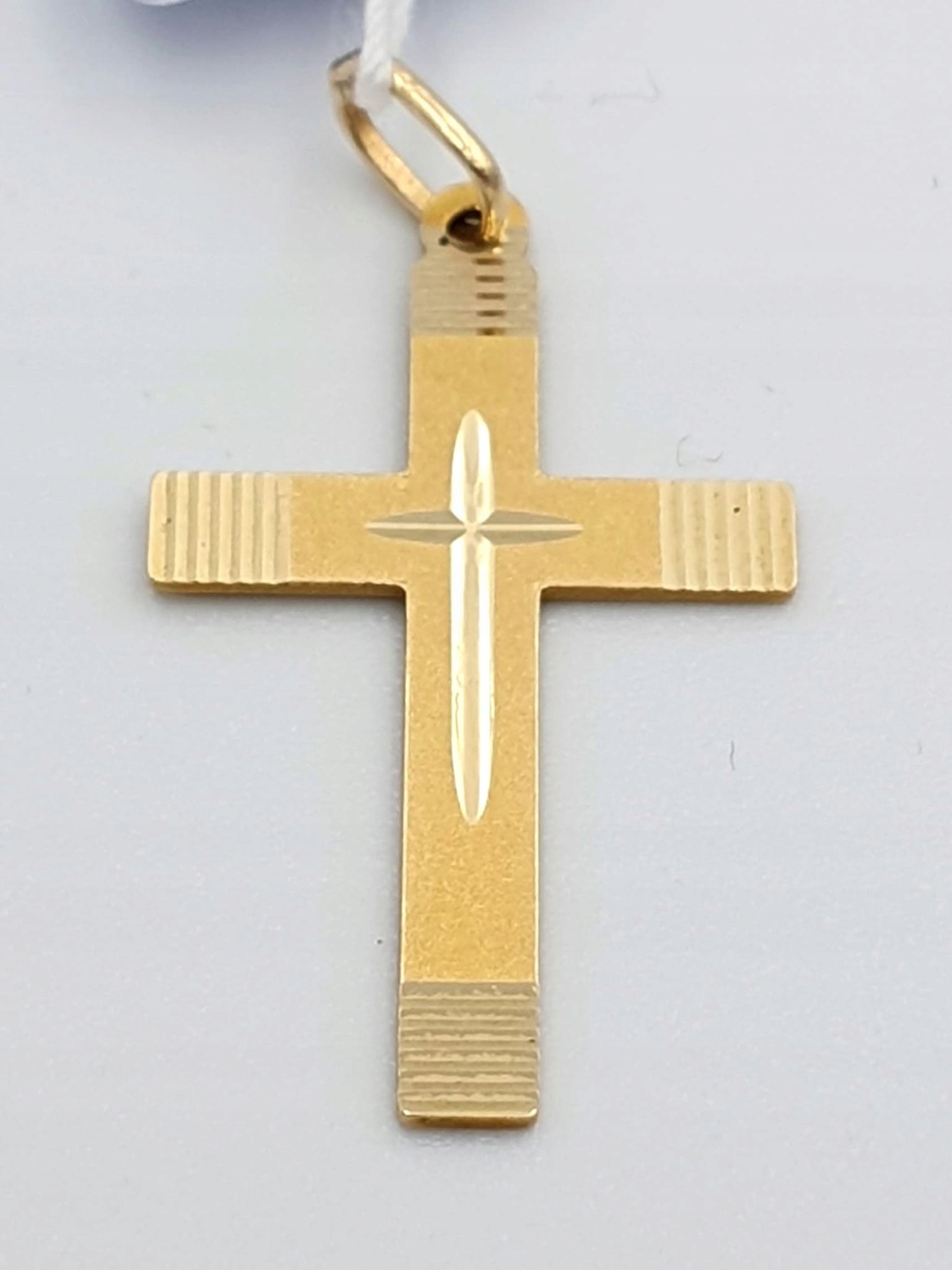 Golden Cross Pánsky vyrytý krásny 14k