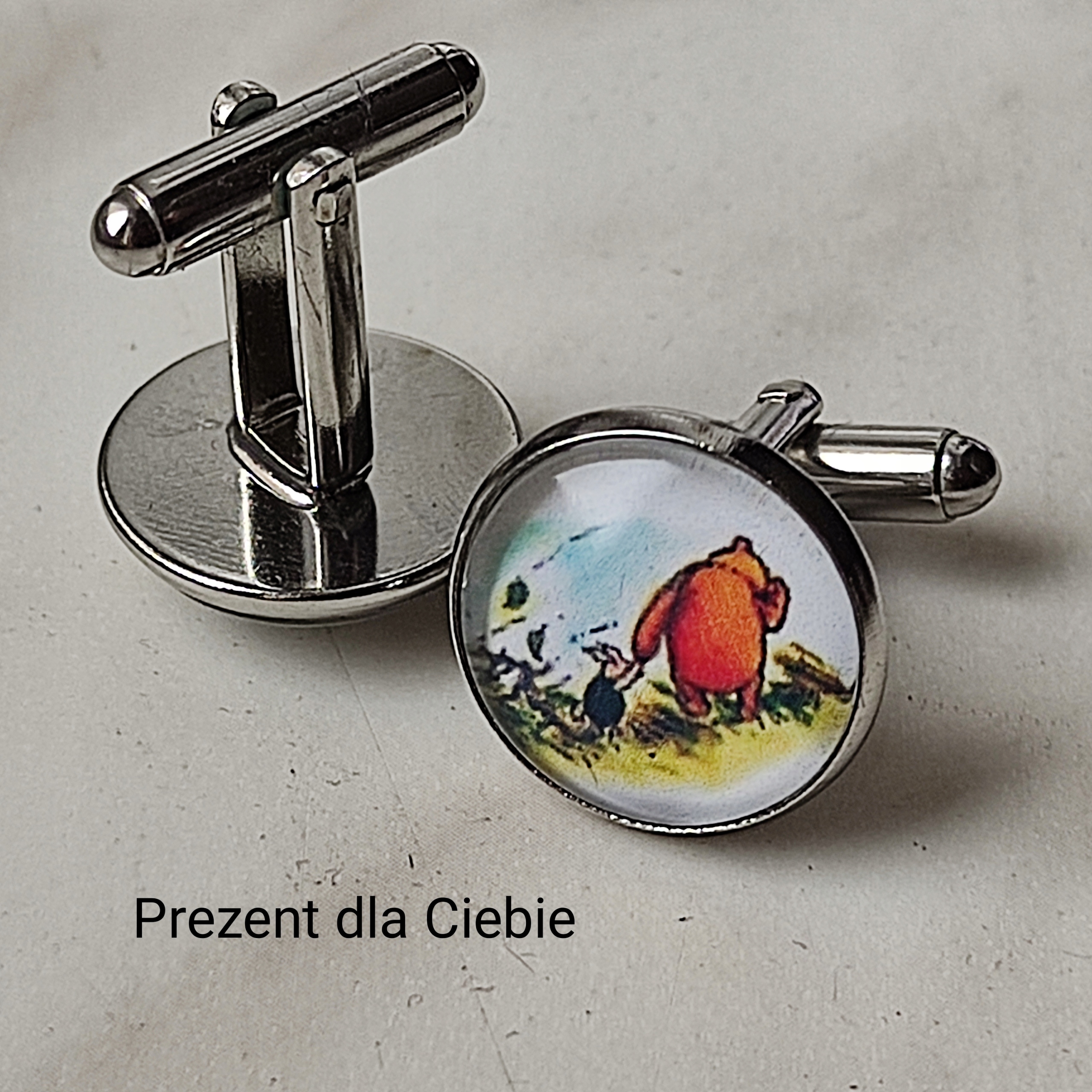 Ručné gombíky Winnie a Piglet
