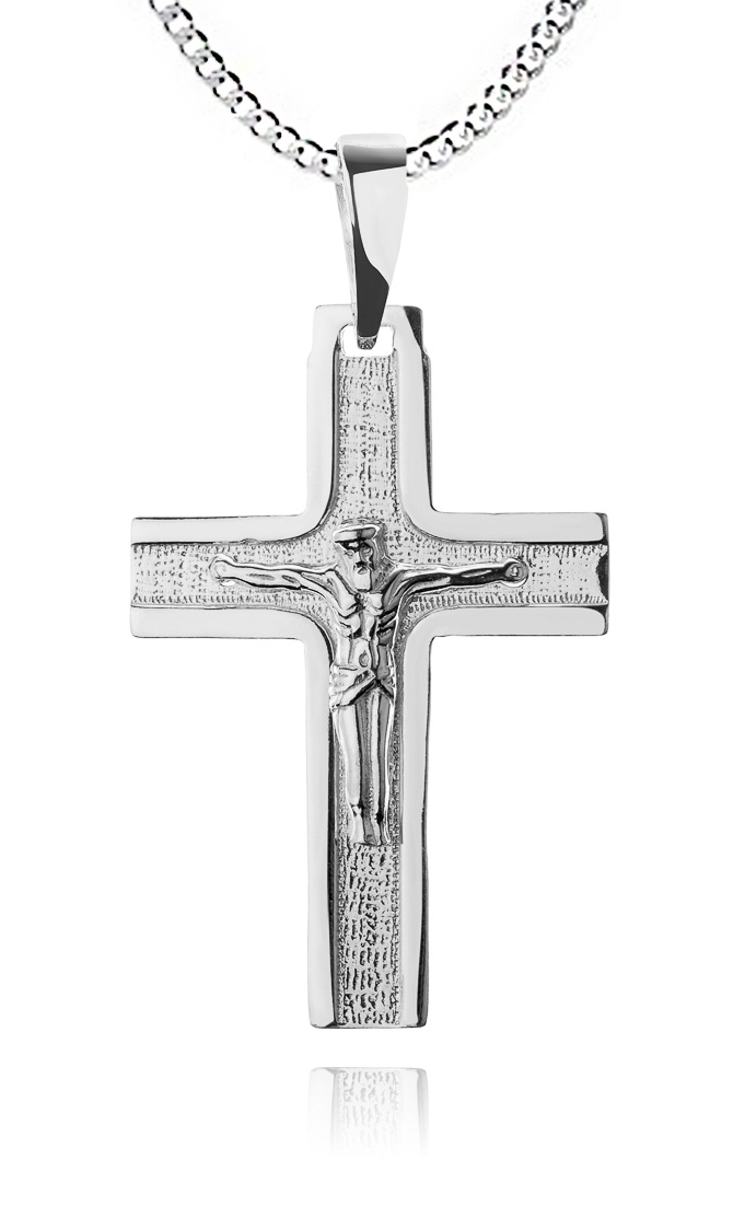 Reťazové brnenie 50 cm so strieborným krížom 925