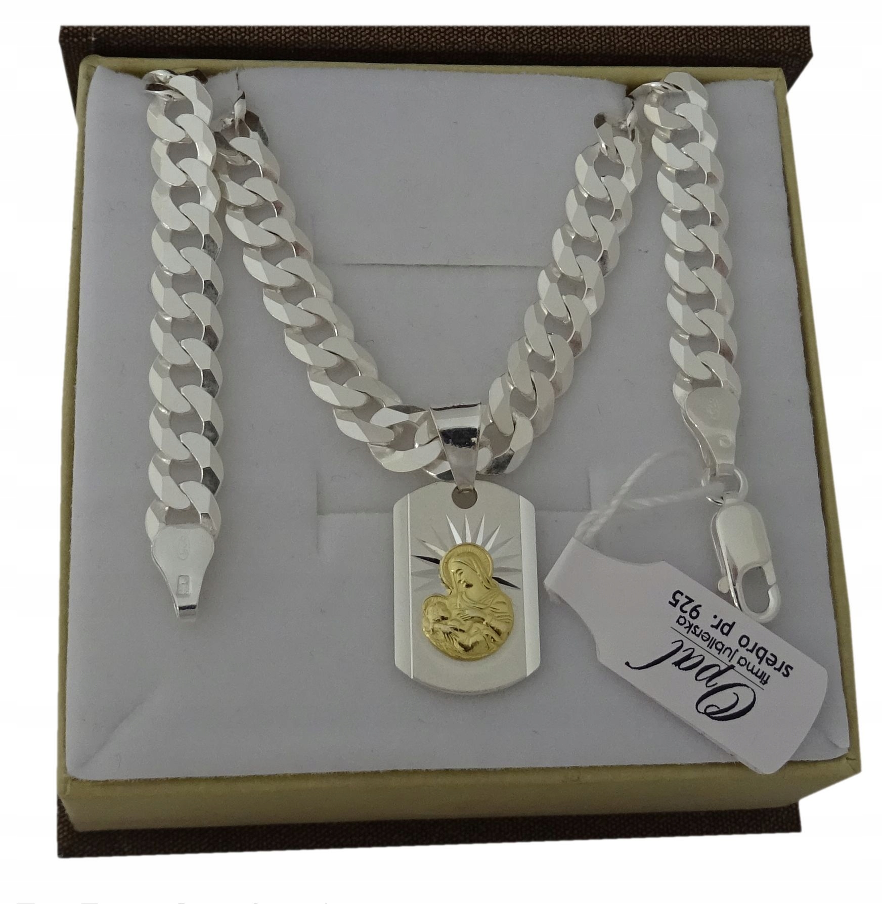 Strieborný reťazec 925 Medal 50 cm