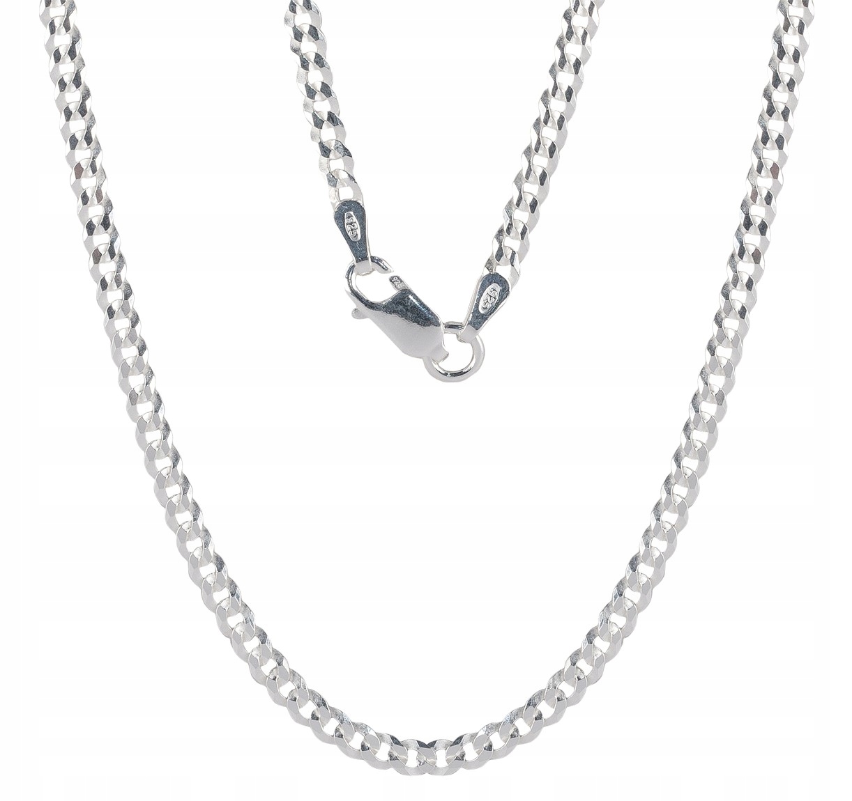 Strieborný reťazec 925 cesto 55 cm diamant