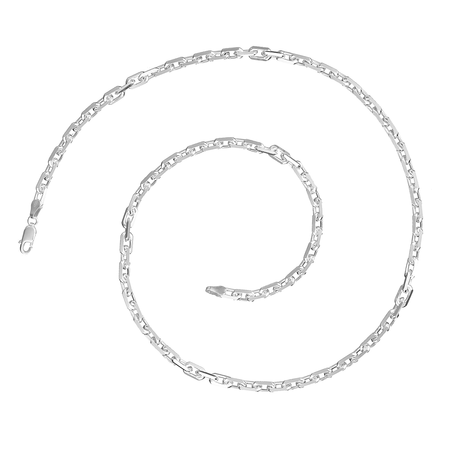 Strieborný reťazec Ankier 5 mm 50 cm