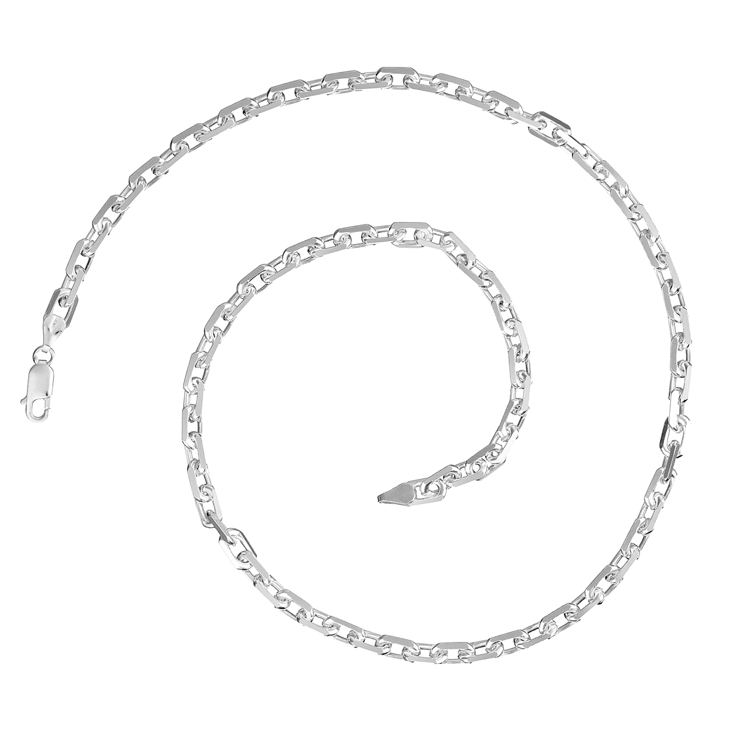 Strieborný reťazec Ankier 6 mm 60 cm