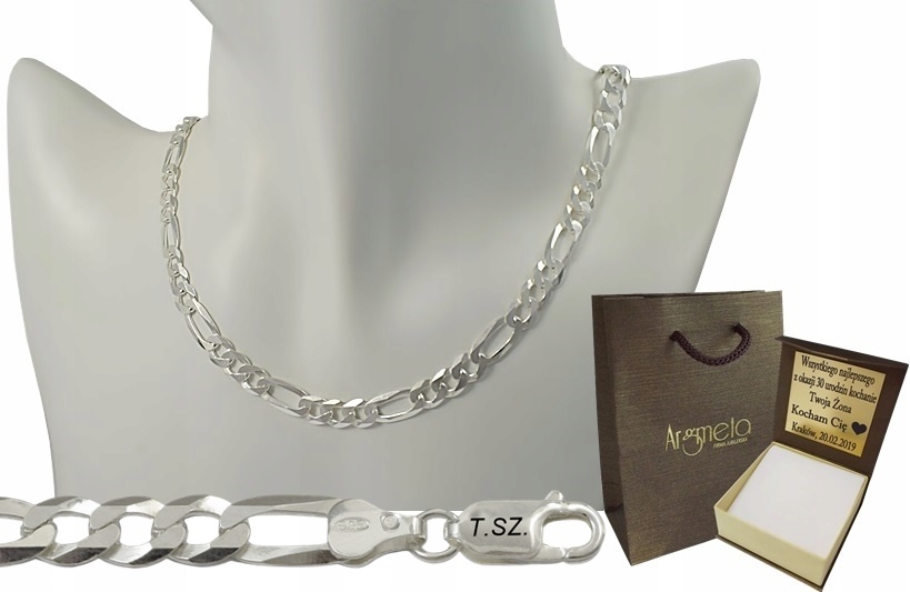 Šírka striebornej reťazca / - 50% + gravírovanie