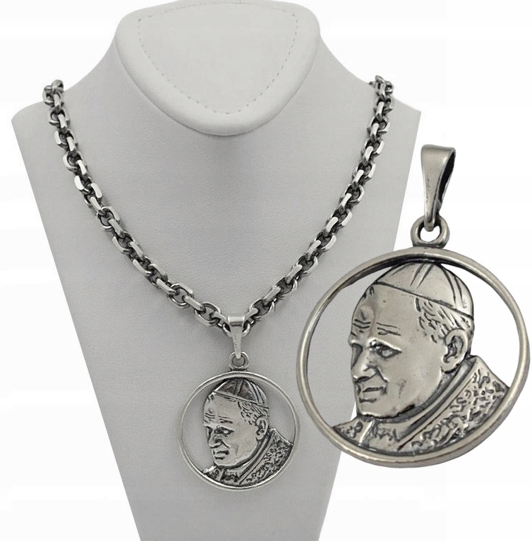 Medaila striebornej reťazca John Pavol II + Gravírovanie